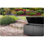 Plonos PL-801 Záhradný box 143 x 57 x 53,5 cm, 390 l, čierny a sivý