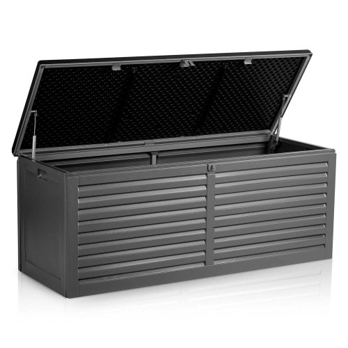 Plonos PL-801 Záhradný box 143 x 57 x 53,5 cm, 390 l, čierny a sivý
