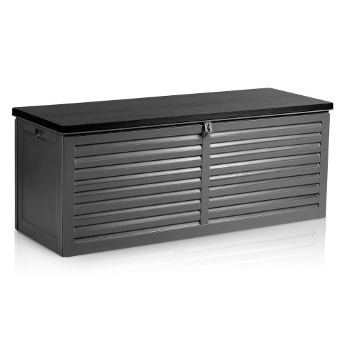 Plonos PL-801 Záhradný box 143 x 57 x 53,5 cm, 390 l, čierny a sivý