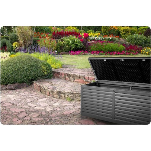 Plonos PL-801 Záhradný box 143 x 57 x 53,5 cm, 390 l, čierny a sivý