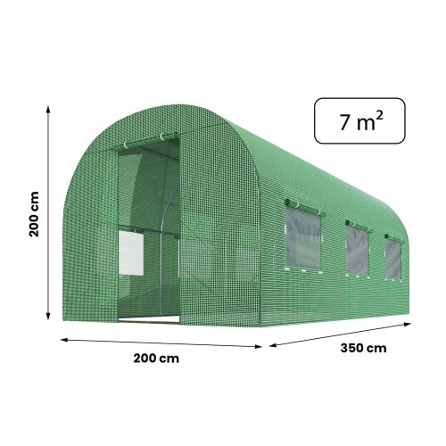 Plonos 4914-B Zahradní foliovník 2 x 3,5 m, 140 g/m², zelený 