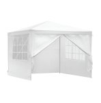 MultiGarden PAW 3X3 Skladací záhradný altánok, 3x3 m, 4 steny, biely