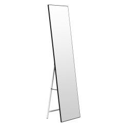ModernHome GH-MT08 Stojací zrcadlo 159 x 40 cm, hliník, černý rám