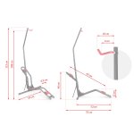 Humberg MB1 Stojan na kolo, věšák, ocel, černý