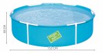 BESTWAY 56283 Bazén Steel Frame Pool 152x38 cm