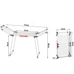 Massido 688300 Debora 19 m voľne stojaca sušička bielizne, biela 