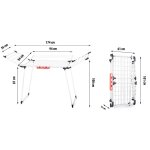 Massido 688500 Lina 22 m skladací sušiak na bielizeň, biely