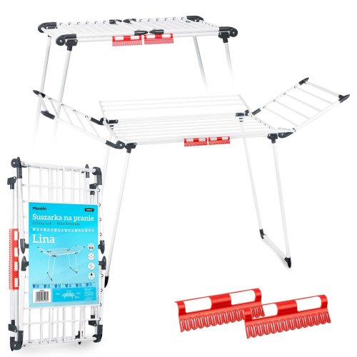 Massido 688500 Lina 22 m skladací sušiak na bielizeň, biely