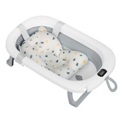 Ricokids RK-287 Skládací dětská vanička s teploměrem a vložkou, bílo-šedá