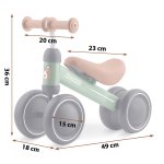 Ricokids 760601 Tříkolové odrážedlo pro děti, zelené 