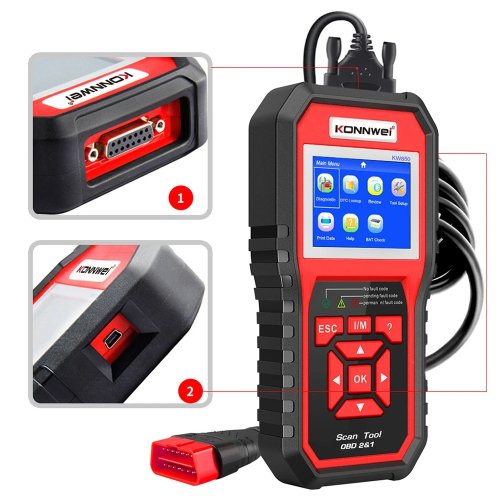 Konnwei KW850 Diagnostický měřič, skener OBD2