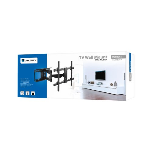 Cabletech UCH0205 Nástenný držiak pre televízory s uhlopriečkou 37-70", LPA49-463D, čierny