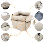 RealG RC-K-2034 Autosedačka a transportní taška pro psa/kočku 55 x 50 cm, béžová