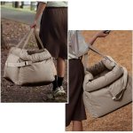 RealG RC-K-2034 Autosedačka a transportní taška pro psa/kočku 55 x 50 cm, béžová