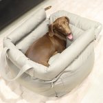 RealG RC-K-2034 Autosedačka a transportní taška pro psa/kočku 55 x 50 cm, béžová