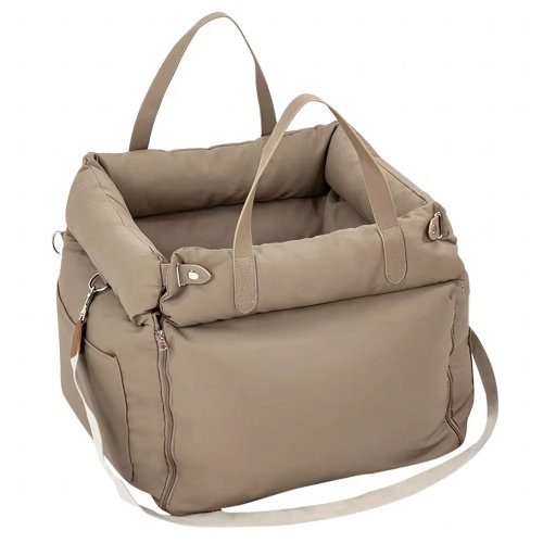 RealG RC-K-2034 Autosedačka a transportní taška pro psa/kočku 55 x 50 cm, béžová