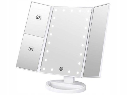 Verk Kozmetické zrkadlo 22 LED, USB biele