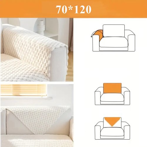 RealG RC-K-1182 Elastický prehoz na pohovku 70 x 120 cm, biely