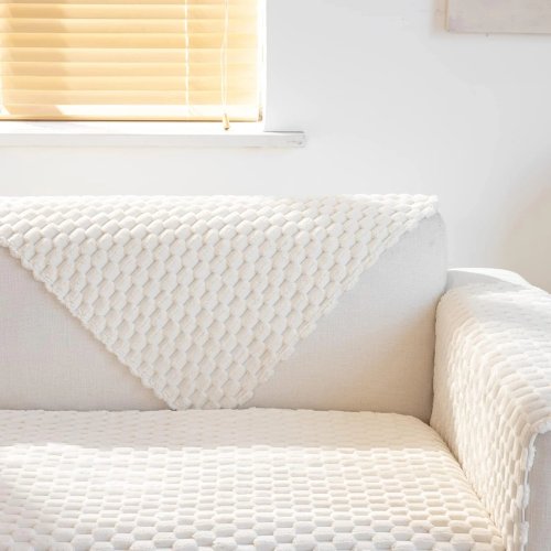 RealG RC-K-1182 Elastický prehoz na pohovku 70 x 120 cm, biely