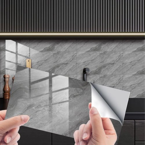 RealG RC-K-1343 Samolepicí stěnové panely PVC 30 x 15 cm, 16 ks, mramor