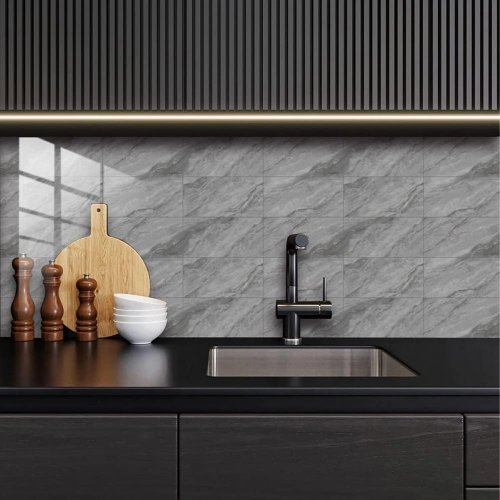 RealG RC-K-1343 Samolepicí stěnové panely PVC 30 x 15 cm, 16 ks, mramor