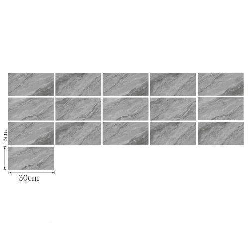 RealG RC-K-1343 Samolepicí stěnové panely PVC 30 x 15 cm, 16 ks, mramor