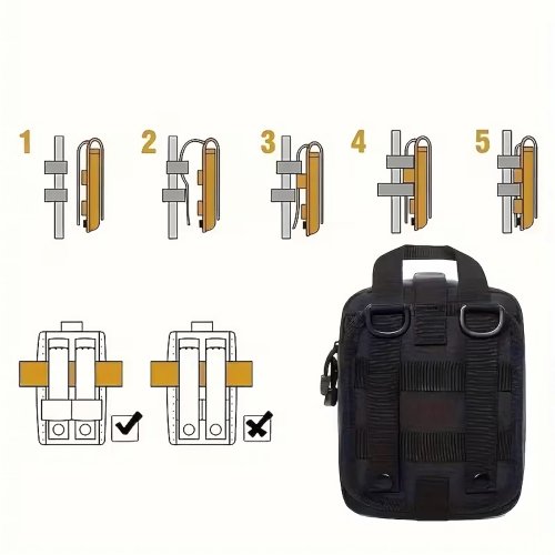 RealG RC-K-271 Lékárnička první pomoci taktická s výbavou, černá