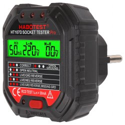 RealG RC-K-1986 Tester zásuvek s LCD a testem RCD