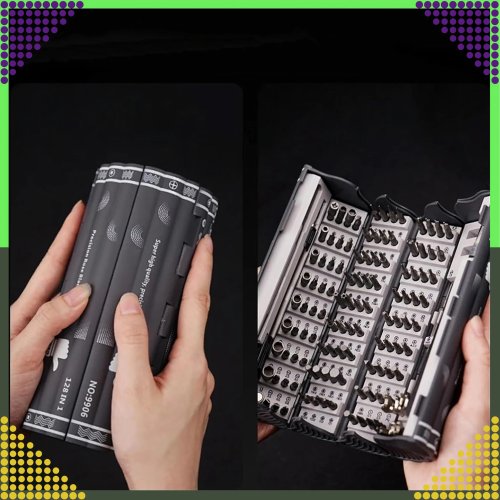 RealG RC-K-1307 Sada magnetických a přesných šroubováků, 128 v 1