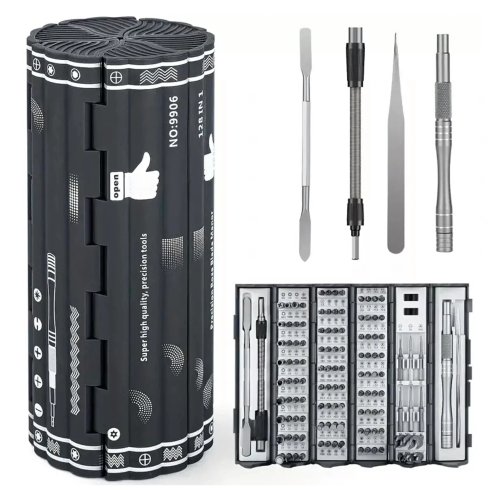 RealG RC-K-1307 Sada magnetických a přesných šroubováků, 128 v 1