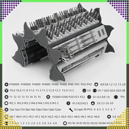 RealG RC-K-1307 Sada magnetických a přesných šroubováků, 128 v 1