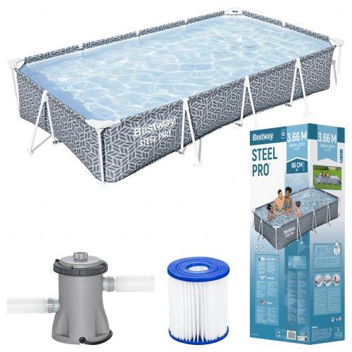 Bestway 561FV Bestway Bazén s rámem 366 x 201 x 66 cm, 4 000 l, 7 v 1