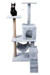 Bauerkraft G-971 Škrabadlo věž pro kočky 4 úrovně, šedé