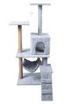 Bauerkraft G-971 Škrabadlo věž pro kočky 4 úrovně, šedé