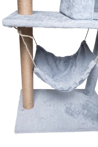 Bauerkraft G-971 Škrabadlo věž pro kočky 4 úrovně, šedé