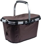Bauerkraft X-235 Skládací termo košík na piknik a nákupy, 25 l, voděodolný, hnědý