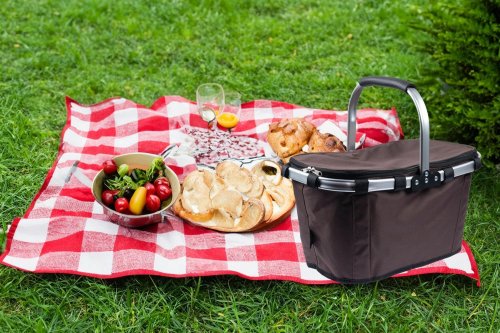 Bauerkraft X-235 Skládací termo košík na piknik a nákupy, 25 l, voděodolný, hnědý
