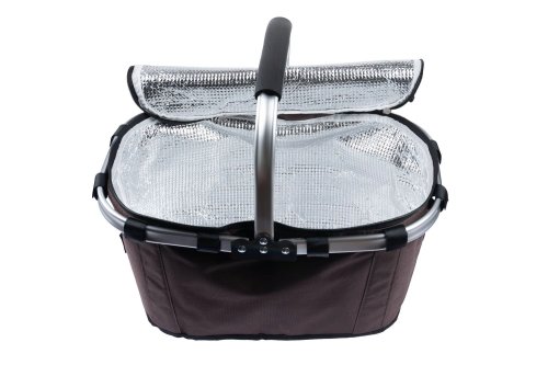 Bauerkraft X-235 Skládací termo košík na piknik a nákupy, 25 l, voděodolný, hnědý