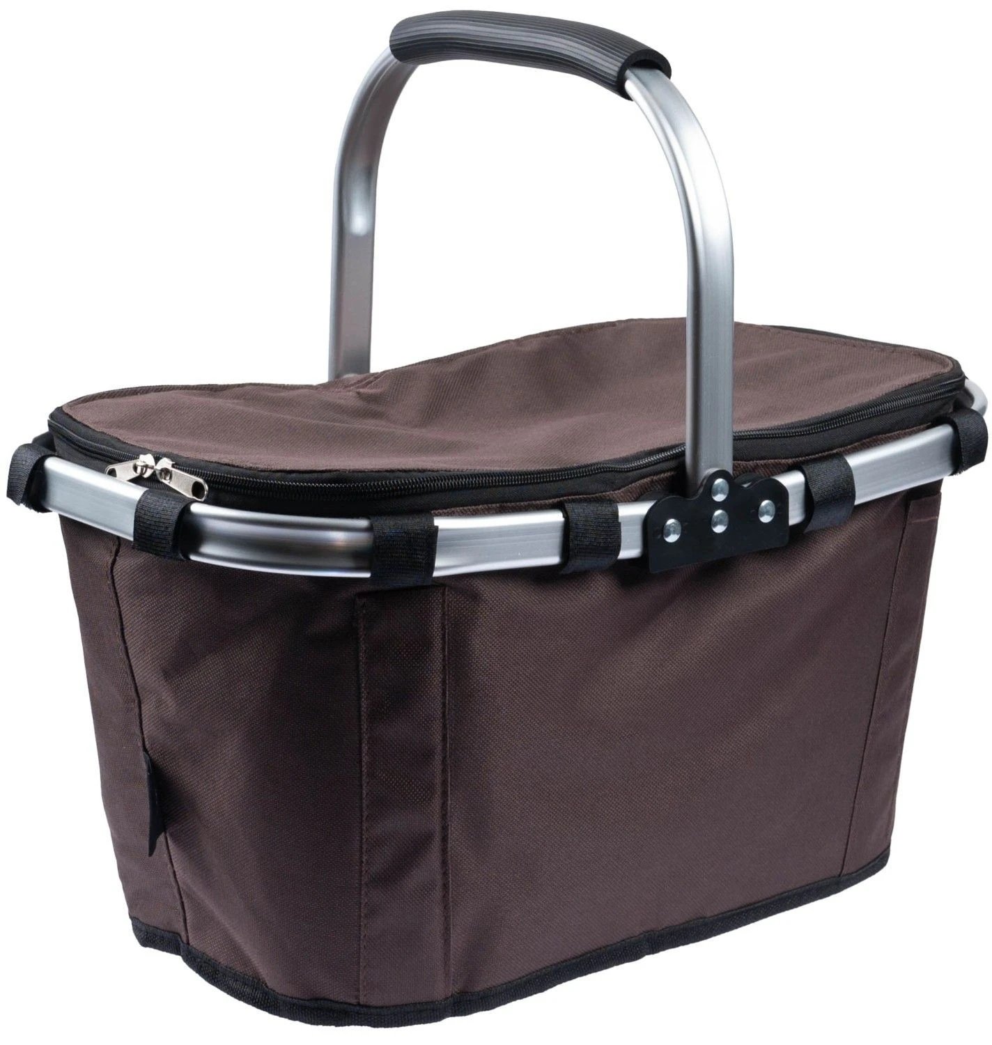 Bauerkraft X-235 Skládací termo košík na piknik a nákupy, 25 l, voděodolný, hnědý