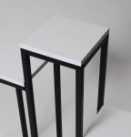 Bauerkraft H-025 Kovový patrový stojan na 3 květiny, bílý
