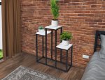 Bauerkraft H-025 Kovový patrový stojan na 3 květiny, bílý