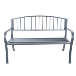 Bauerkraft G-823 Záhradná lavička s operadlom, kovová, 125 cm, grafitová