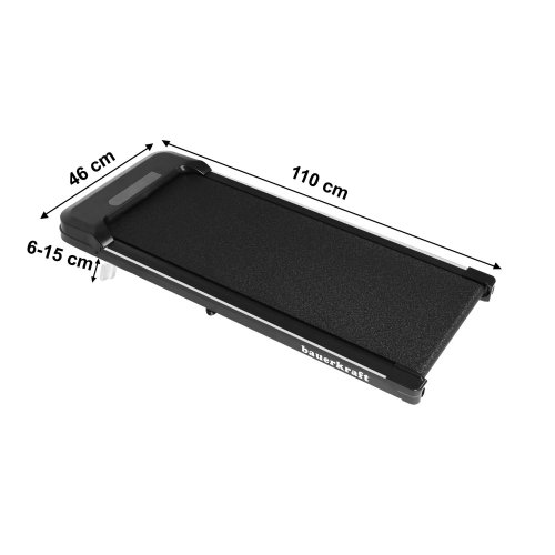 Bauerkraft H-563 Elektrický běžecký pás, LED displej, 90 kg, 6 km/h, černý