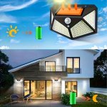 RealG RC-K-2144 Solární venkovní LED osvětlení, 100 LED, 600 lm, IP44, pohybový senzor