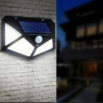 RealG RC-K-2144 Solární venkovní LED osvětlení, 100 LED, 600 lm, IP44, pohybový senzor