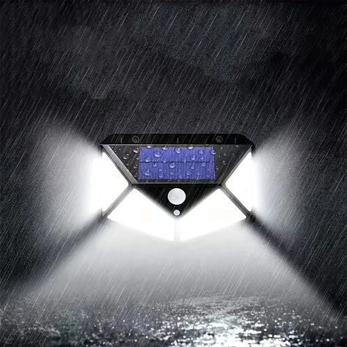 RealG RC-K-2144 Solární venkovní LED osvětlení, 100 LED, 600 lm, IP44, pohybový senzor