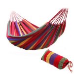 KIK KX9081 Hamaka hojdacia sieť 190 x 80cm červené pruhy