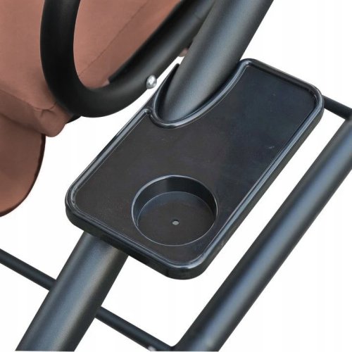 MultiGarden G2025-B Zahradní houpačka 3místná 2v1, matrace + polštář, hnědá