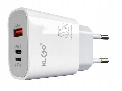 Verk 06382 Rýchla nabíjačka s USB-A, USB-C, Lightning, 45 W, Quick Charge 