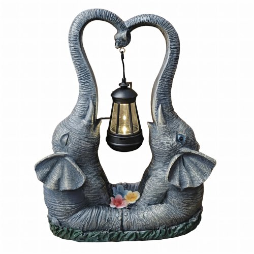 RealG RC-K-2190 Solární zahradní LED lampička IP44, dekorace slon s lampionem